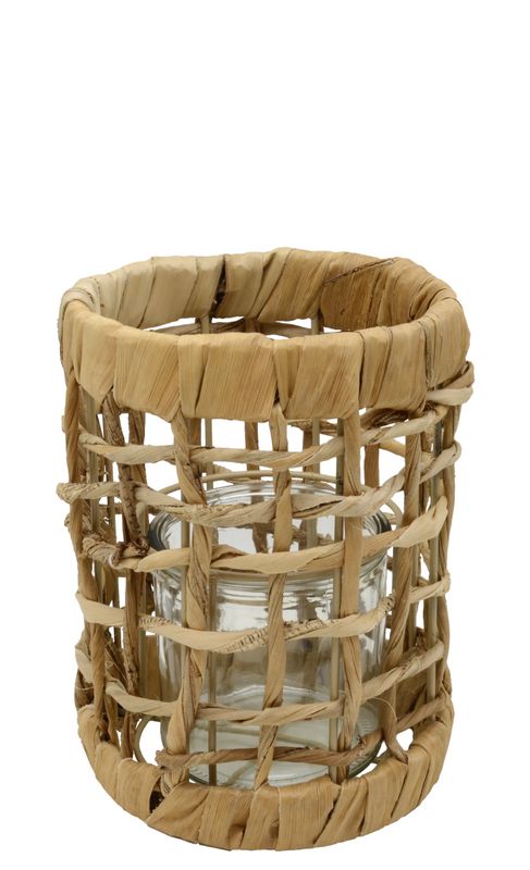 Kleine Laterne Windlicht Seegras Garten Wohnaccessoire Deko Terrasse