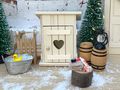 Wichtel Miniatur Toilettenhäuschen Puppenhaus Holz Wichteldorf Weihnachten Basteln Deko 4