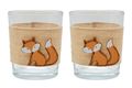 Teelichtglas Fuchs Orange Tischdeko Kindergeburtstag Herbstdeko 2 Stück 1
