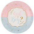 Tischdeko Baby Boy or Girl Gender Reveal Party Teller Servietten Banderole Bunt 40-teilig 2