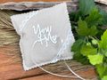 Ringkissen Hochzeit Boho Leinen Natur You+Me Trauringe Kissen 14 x 14 cm 5