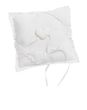 Ringkissen Hochzeit HERZ Weiß Polyester Spitze Trauringe Kissen 14 x 14 cm 1