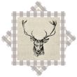Servietten Hirsch Taupe Braun Kariert Tischdeko Herbst 33 x 33 cm 20er Pack 1