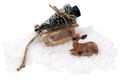 Wichtel Zubehör Schlitten Rehkitz Weihnachten Winter Adventskalender-Füllung  Puppenhäuser & Miniaturwelten 2
