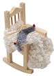 Wichtel Zubehör Schaukelstuhl Decke Strickzeug Miniatur Set 3-teilig 1