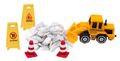 Wichtel Zubehör Baustelle Bagger Baustellenfahrzeug Miniatur Wichteldorf 6-teilig 1