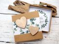 Geldgeschenk Verpackung Personalisiertes Geschenk Hochzeit Herz Kraft Eukalyptus 5