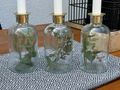 Kerzenhalter für eine Stabkerze und Vase aus Glas als Tischdeko Weihnachten Sommer Herbst Frühling 7