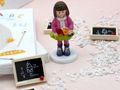 Mädchen Schultafel Miniatur Holz Schwarz Einschulung Schulanfang Schule Streudeko 4 Stück 2