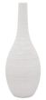 Vase Weiß Geriffelt Bauchig Keramik Tischdeko Keramikvase Deko 25 cm 1