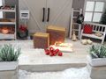 Wichtel Zubehör Pakete, LED-Lichterkette & roten Mini-Kugel - Weihnachtsbaumschmuck Puppenhaus Miniatur-Weihnachtsszenen 6