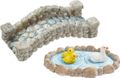 Wichtel Zubehör Teich Ente Brücke Wichteldorf Miniatur Puppenhaus Set 3-teilig 1