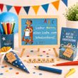 Personalisierte Holztafel - Schultafel für Einschulung – Tischdeko und Geschenkidee für Schulanfang  3
