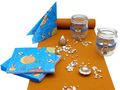 Kindergeburtstag Tischdeko Raumfahrt Planet Rakete Orange Blau SET 20 Personen  1