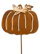 Kürbis Stecker Rost als Steckfigur für den Garten und als Dekoration für Herbst und Halloween 40cm 2