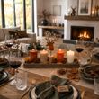 Herbstdekorationen mit Kerzen und Hirsch für ein gemütliches Zuhause in Herbst 40cm  3