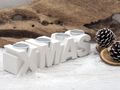 Deko Schriftzug XMAS Kerzenhalter Stabkerzen Buchstaben Weiß Skandi Handgefertigt von ZauberDeko 17cm 3