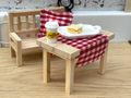 Frühstücksset Miniatur mit Tablett Toast und Kaffeebecher für die Wichteltür oder eine Puppenstube 3
