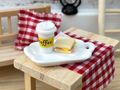 Miniatur Wichtel Zubehör Frühstück Toast Kaffee Deko Puppenhaus Set 3-teilig 2