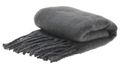 Wohndecke Decke Fransen Beige Taupe Kuscheldecke Plaid Polyester 127 x 152 cm 1