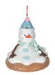 Schneemann Anhänger Christbaumschmuck Keks Pastell Kinderzimmer Konditorei Deko Kunststoff 3 Motive 9cm 3