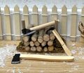 Wichtel Zubehör Holzstapel Miniatur Garten Krippe Puppenhaus Weihnachten 6 cm 6