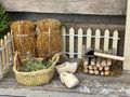 Holz Deko Kaminholz für die Wichteltür und Wichtelgarten Weihnachtsdeko Zubehör Krippe 6cm 3