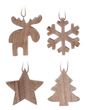 Holzformen zum Hängen als Christbaumschmuck für Ihre Weihnachtstanne Adventskranz oder Fenster  1