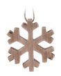 Schneeflocke aus Holz mit Bändchen zum Aufhängen 4