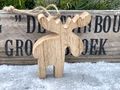 Christbaumschmuck Hängedeko Holz Elch Deko Weihnachten 3