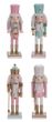 Nussknacker Figur Holz Rosa Mint Weiß Gold 25cm Weihnachten Dekofigur 1