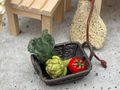 Zubehör Wichtel Miniatur Garten Gemüse Korb Deko Set 4-teilig 3