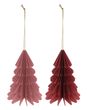Christbaumschmuck Weihnachtsbaum Papierbaum Mauve Beere Rot Tannenbaum Weihnachtsdeko Deko 10cm Klein 1