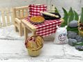 Wichtel Zubehör Backen Körbchen Korb Brot Wichteltür Mini Deko 3,5cm 3
