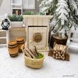 Wichtel Zubehör Korb mit Brennholz - Puppenhaus, DIY-Projekte, Krippe, Mini-Garten 3