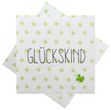 Servietten Glückskind Kleeblatt Grün Weiß Tischdeko 33x33 cm 20er Pack 1
