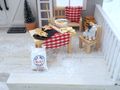 Backtisch Miniaturen Deko Puppenhaus Wichtel Wichteltür Puppenhaus Weihnachtsdeko SET 2