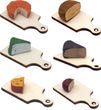 Wichtel Zubehör Käseplatte Käse Bunt Schneidebrett 2-4cm Wichteldorf 1
