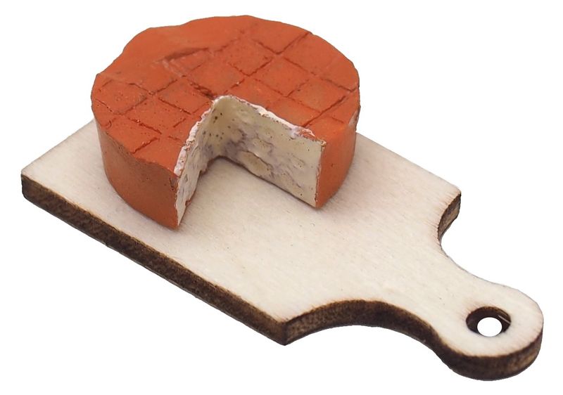 Wichtel Zubehör Käseplatte Käse Orange Schneidebrett 2-4cm Wichteldorf