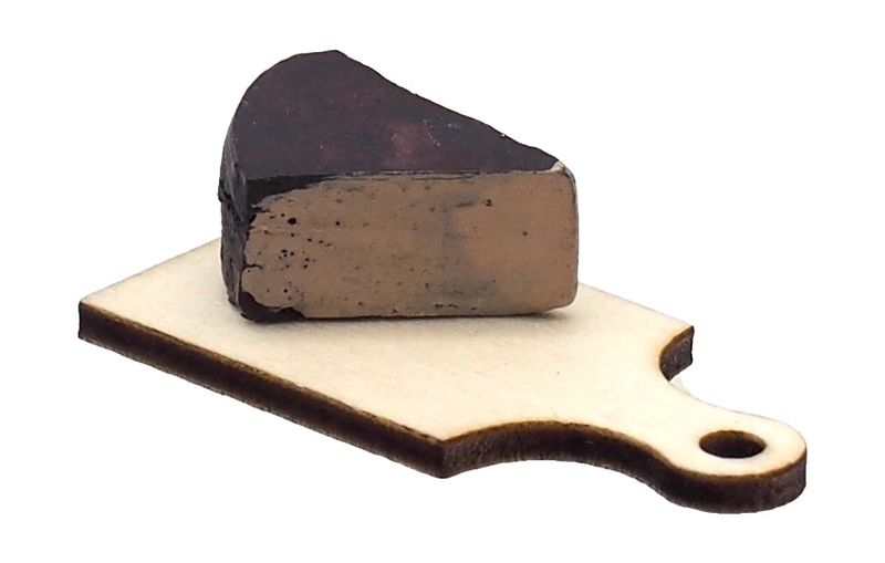 Wichtel Zubehör Käseplatte Käse Schwarz Schneidebrett 2-4cm Wichteldorf