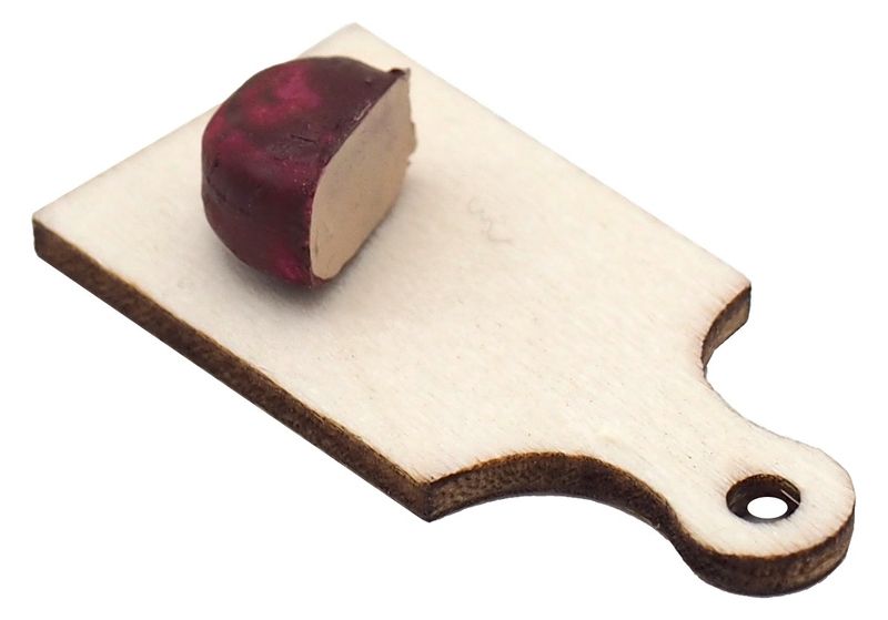 Wichtel Zubehör Käseplatte Käse Rot Schneidebrett 2-4cm Wichteldorf