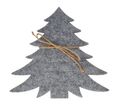 Besteckhalter Tannenbaum Filz Grau Weihnachten Deko 18 cm Hoch 4 Stück 2