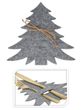 Besteckhalter Tannenbaum Filz Grau mit Kordel Weihnachten Deko 18 cm Hoch 4 Stück 3