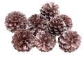 Pinienzapfen Metallic Rosa 3-5 cm Ø Streudeko Weihnachten 8 Stück 1