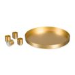 Tablett Kerzentablett Metall Gold oder Schwarz Magnet Füße / Kerzenhalter Tischdeko Weihnachten 20cm Ø 7