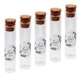 Gastgeschenke Glasröhrchen mit Aufkleber Hochzeit Eukalyptus Geometrie Tischdeko 5 Stück 1