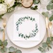 Deko Servietten Blätterkranz Eukalyptus Grün– 33x33 cm 3-lagige Tischdeko Hochzeit, Geburtstag 20Stück 2