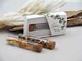 Gastgeschenk Box Papier mit Glasröhrchen Eukalyptus Hochzeit Kommunion Konfirmation Tischdeko 4