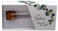 Gastgeschenk Schatulle 13,5 cm mit Glasröhrchen Eukalyptus Hochzeit Salbei Kommunion Konfirmation Tischdeko 1