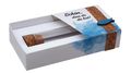 Gastgeschenk Schatulle Papier mit Glasröhrchen Fisch Blau Kommunion Konfirmation Tischdeko ISAAK 1